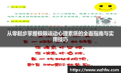 从零起步掌握极限运动心理素质的全面指南与实用技巧